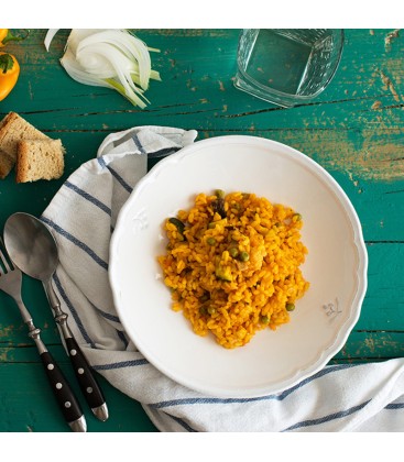 Arroz con verduras de la huerta