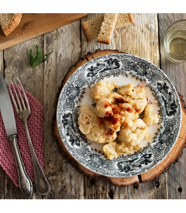 Coliflor al ajillo con pimentón