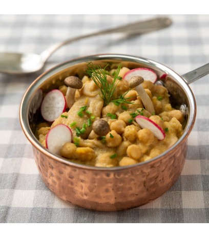 Garbanzos con setas de temporada