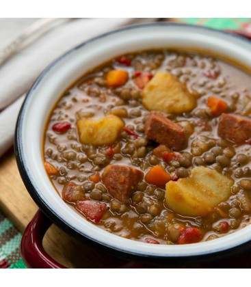 Lentejas estofadas con chorizo ibérico