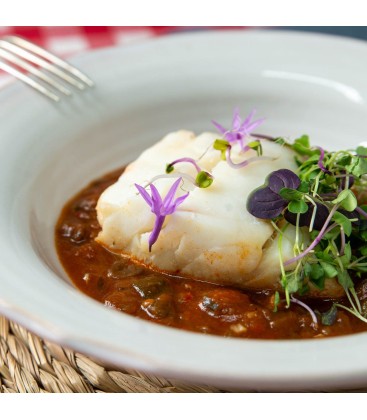 Lomo de bacalao con tomate
