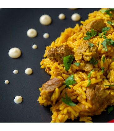 Pollo con arroz al curry