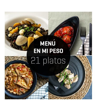 Menú "en mi peso" 21 platos