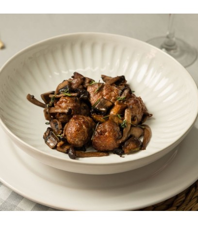 Albóndigas rústicas con setas
