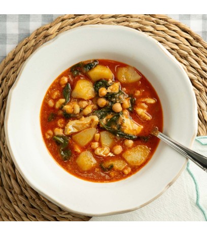 Garbanzos con bacalao y...