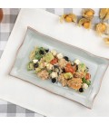 Ensalada de quinoa, boniato asado y espinacas
