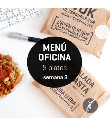 Menú semanal oficina 5 platos Semana 3
