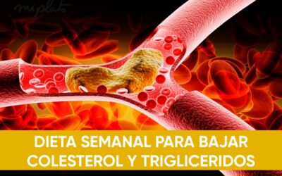 Dieta semanal para bajar triglicéridos y colesterol altos