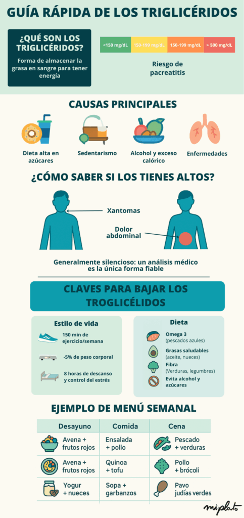 Infografía: Guía rápida de los triglicéridos